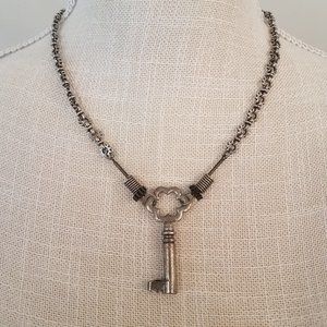 Gear and Key Necklace
